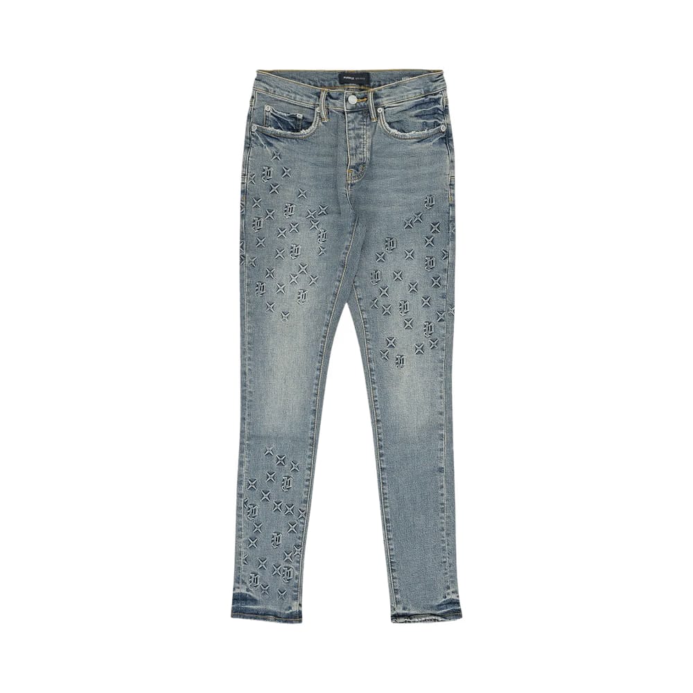 PURPLE BRAND Embossed P001 Denim Blue