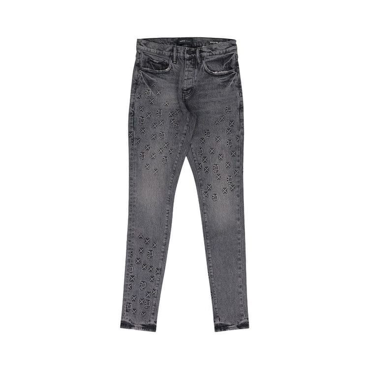 PURPLE BRAND Embossed P001 Denim Grey