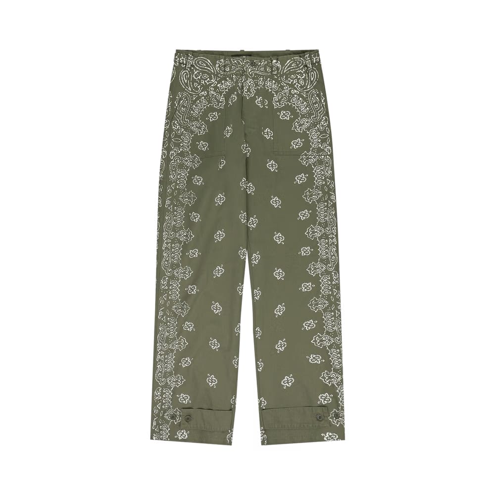 Amiri Bleached Bandana Field Cargo Pants Green