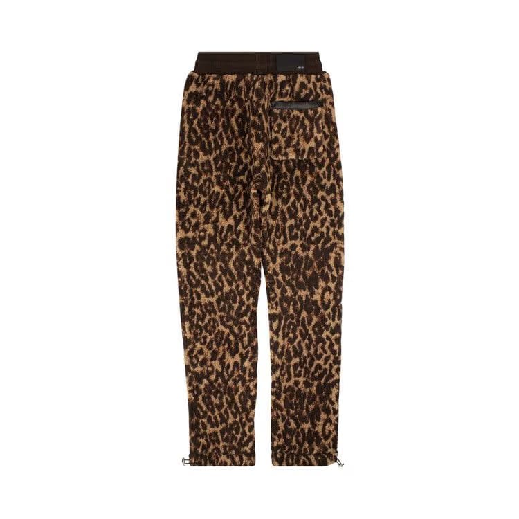 Amiri Printed Leopard Fleece Pants Multicolor