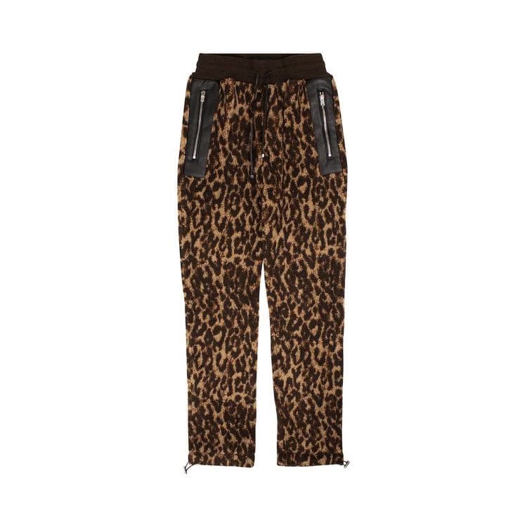 Amiri Printed Leopard Fleece Pants Multicolor