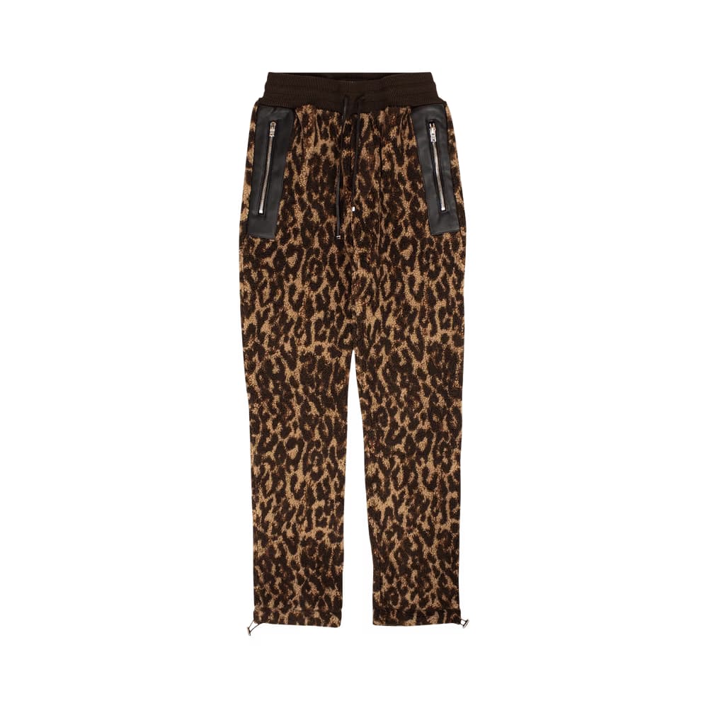 Amiri Printed Leopard Fleece Pants Multicolor