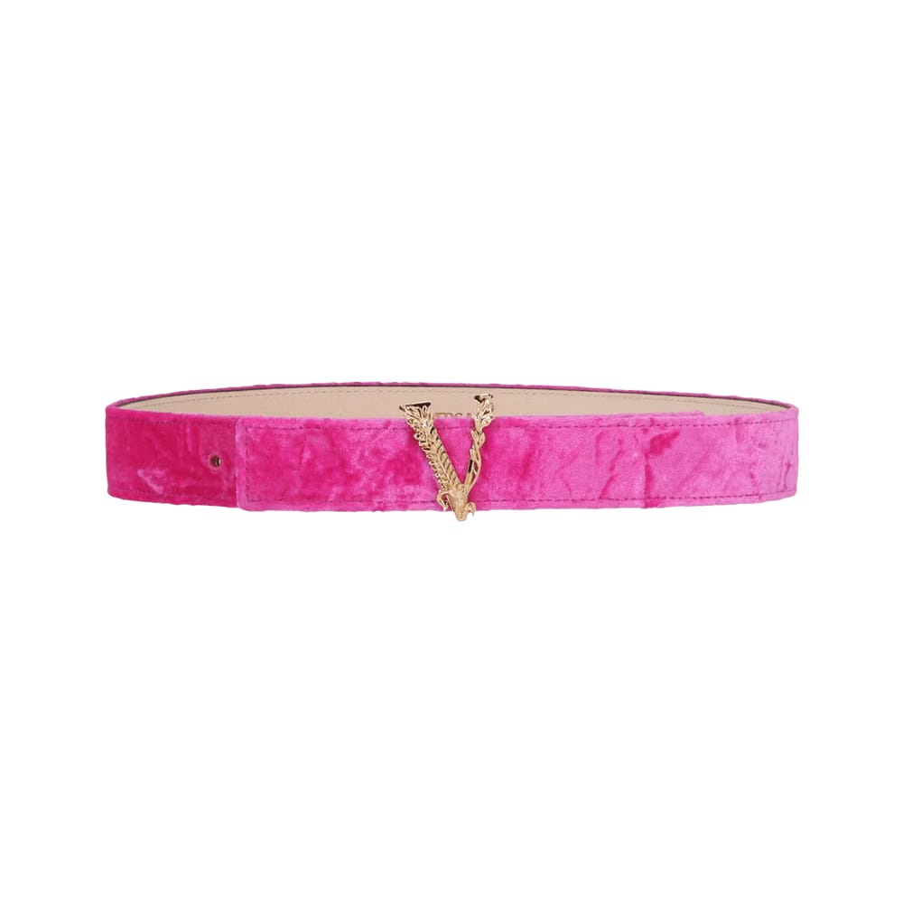 Versace Virtus Velvet Belt Glossy Pink/Gold