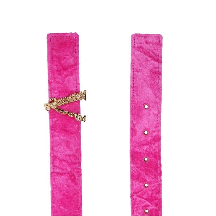 Versace Virtus Velvet Belt Glossy Pink/Gold