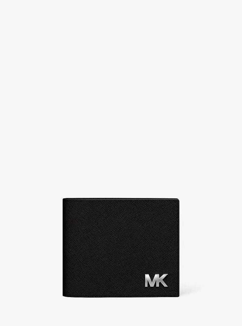 Michael Kors Cooper Saffiano Leather Billfold Wallet With Passcase Black