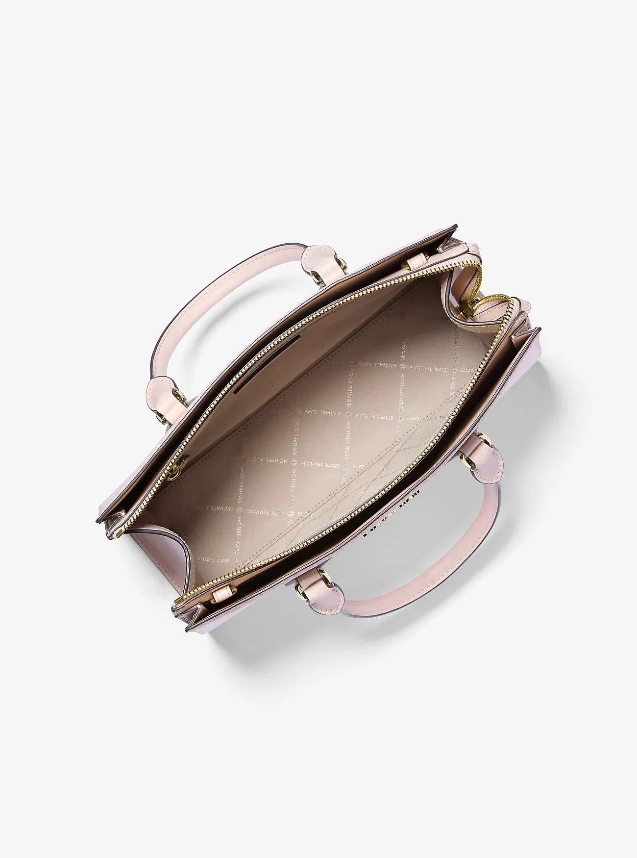 Michael Kors Sheila Medium Heart Embroidered Satchel Powder Blush