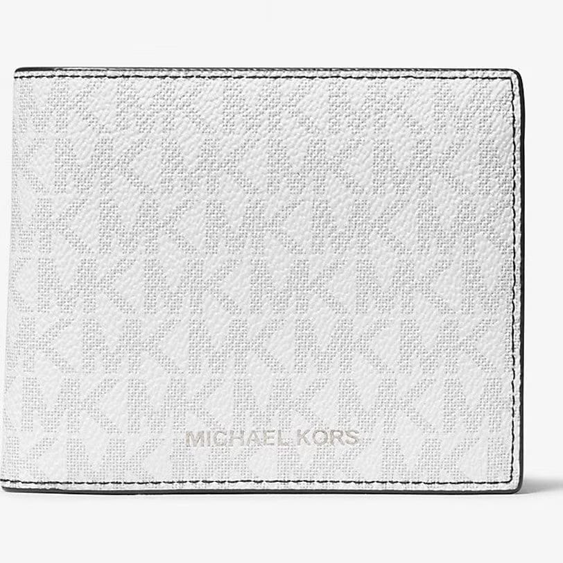 Michael Kors Cooper Logo Billfold Wallet With Coin Pouch Bright Wht