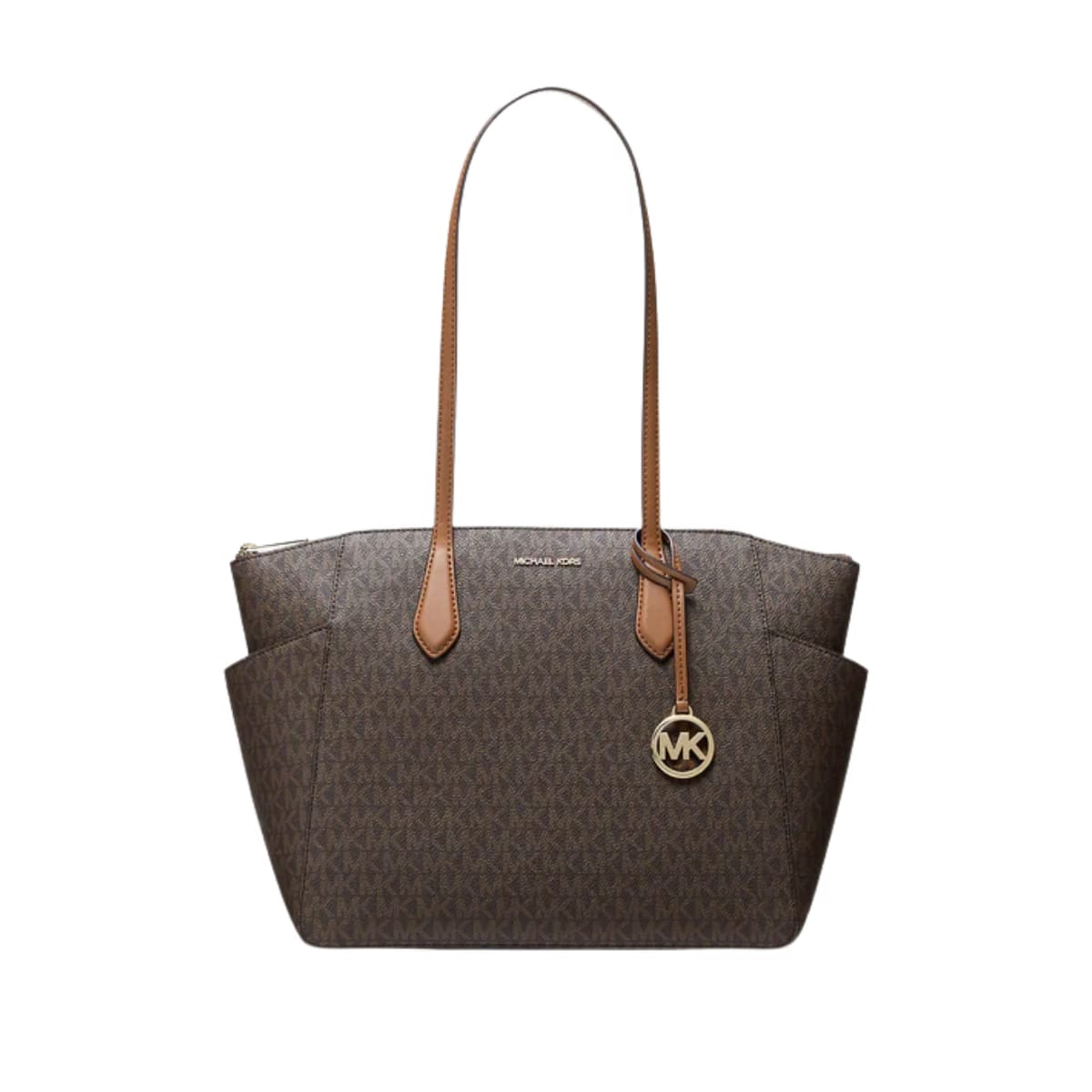Michael Kors Marilyn Medium Signature Logo Tote Bag Brown