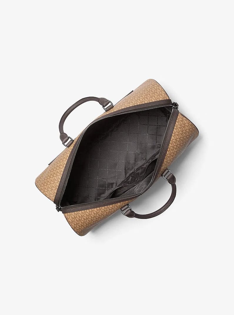 Michael Kors Harrison Logo Weekender Bag Camel