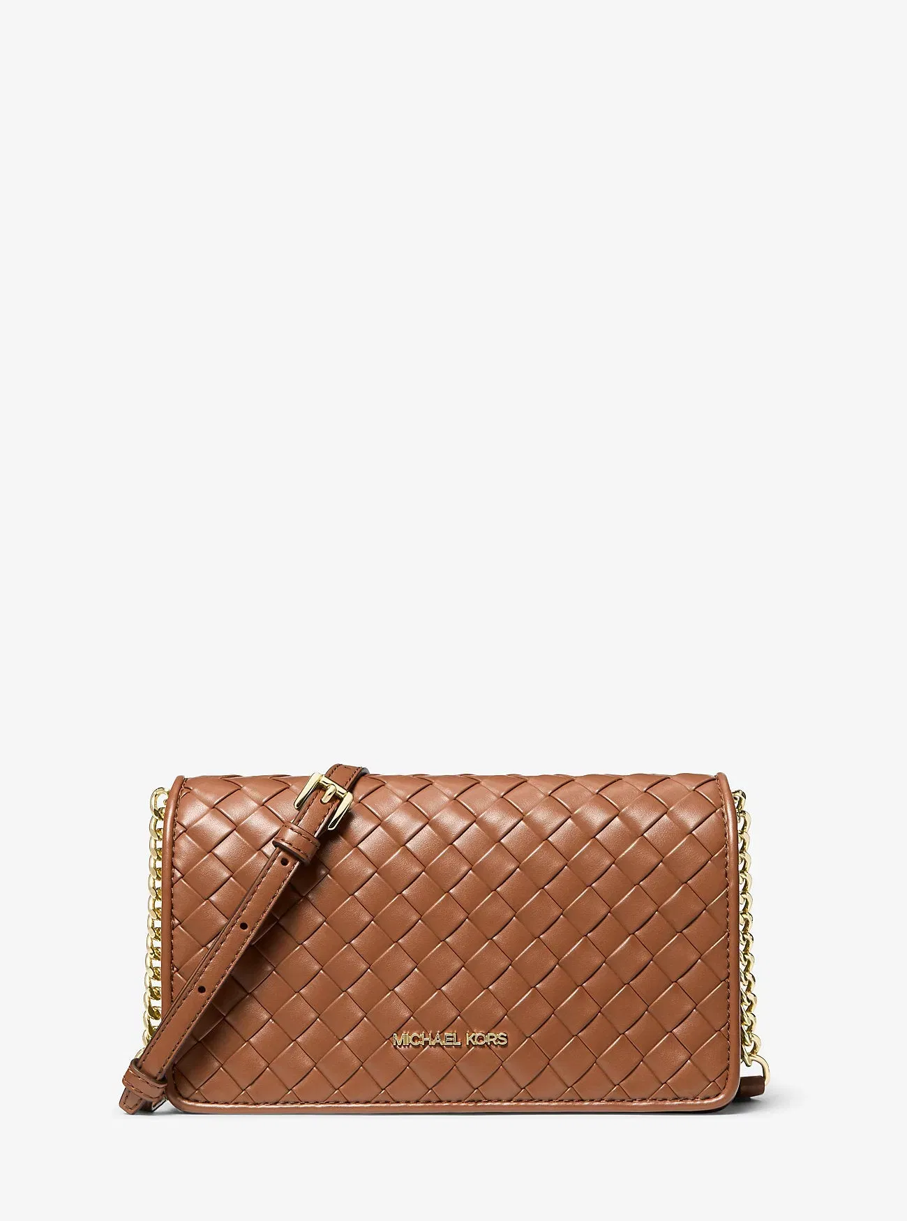 Michael Kors Jet Set Medium Woven Crossbody Bag Luggage