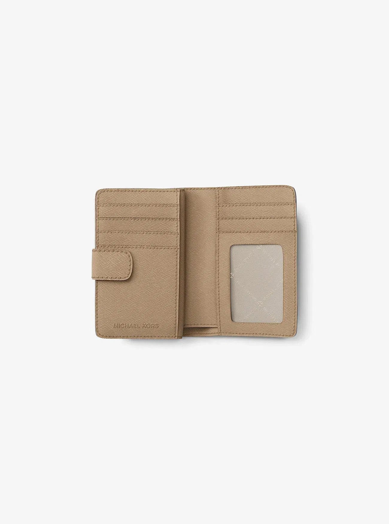 Michael Kors Medium Crossgrain Leather Wallet Camel