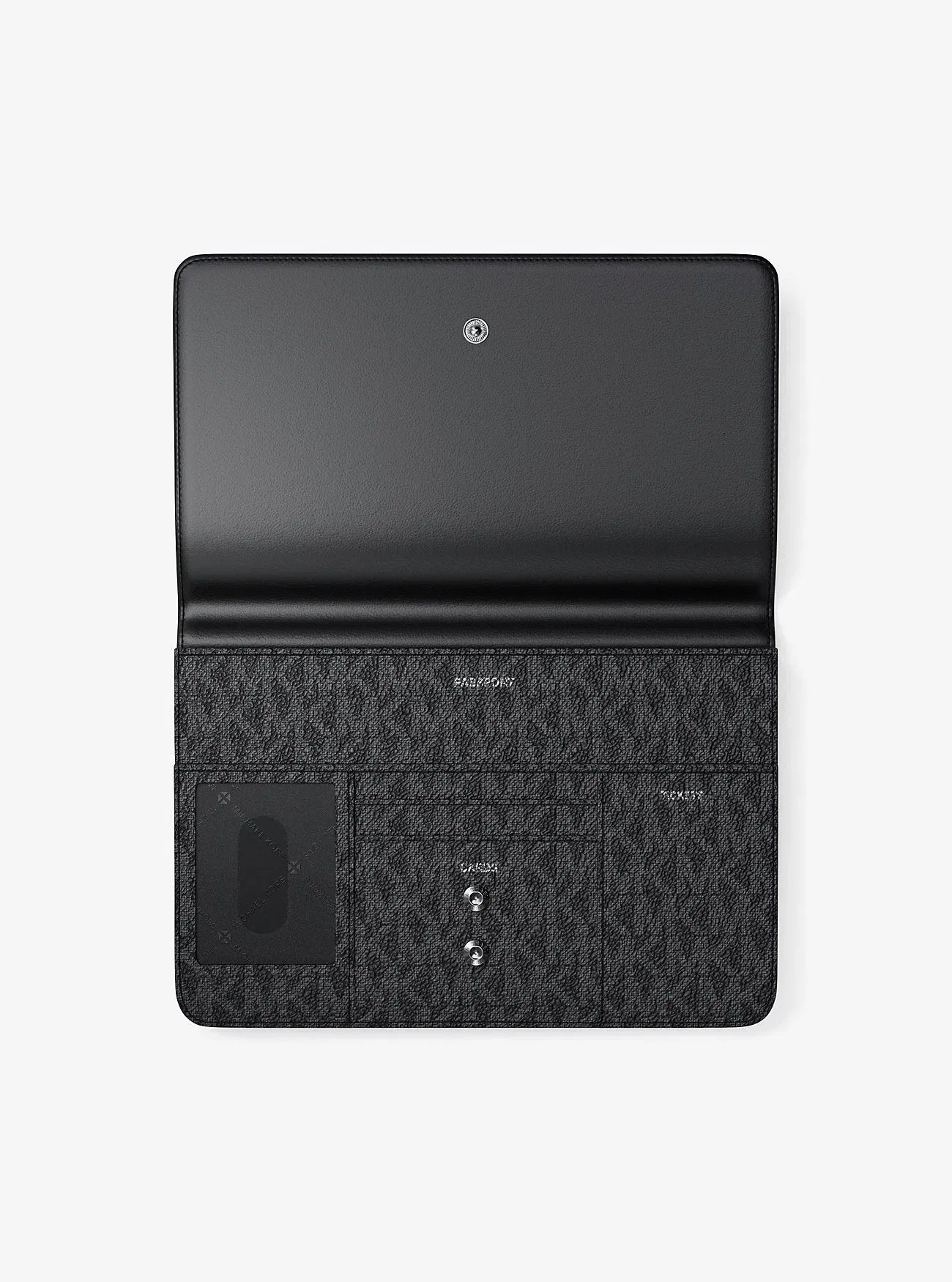 Michael Kors Cooper Large Embellished Signature Logo Wallet Black
