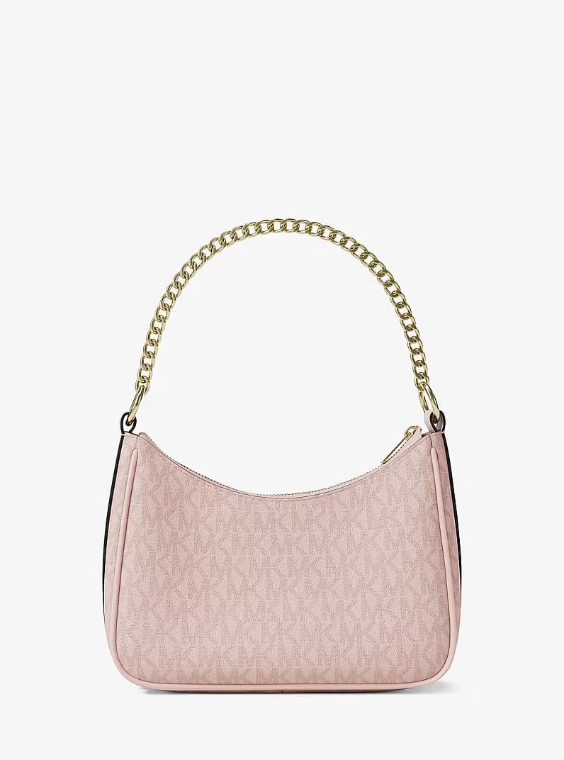 Michael Kors Jet Set Small Signature Logo Convertible Crossbody Bag Powder Blush
