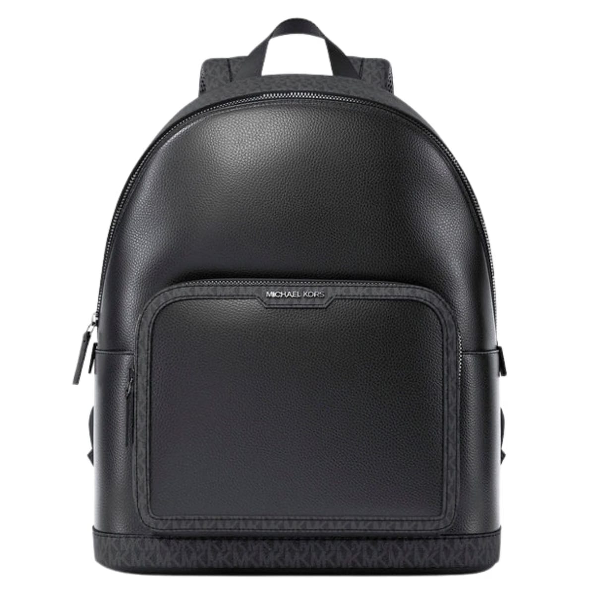 Michael Kors Cooper Medium Pebbled Leather and Signature Logo Commuter Backpack Black