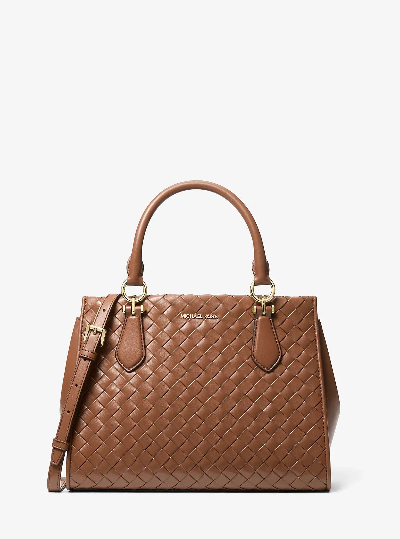 Michael Kors Marilyn Medium Woven Satchel Luggage