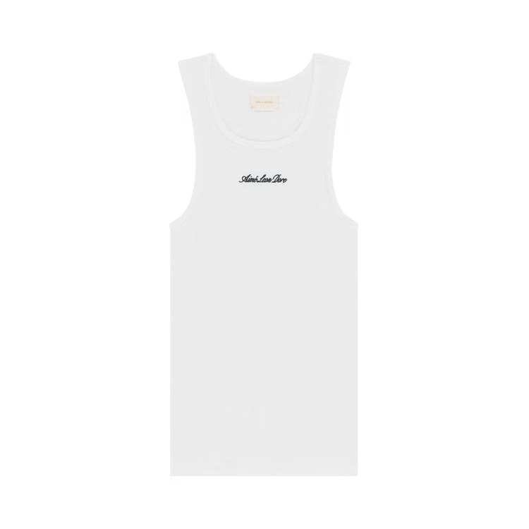 Aimé Leon Dore Embroidered Logo Tank Top White