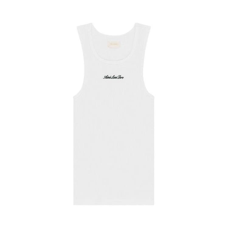 Aimé Leon Dore Embroidered Logo Tank Top White