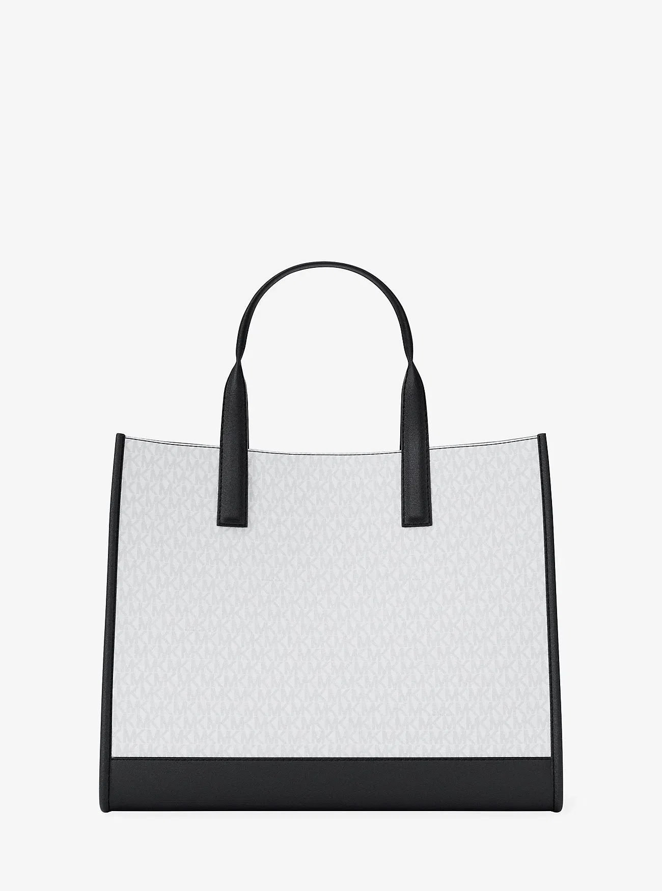 Michael Kors Cooper Medium Embellished Signature Logo Tote Bag Bright Wht