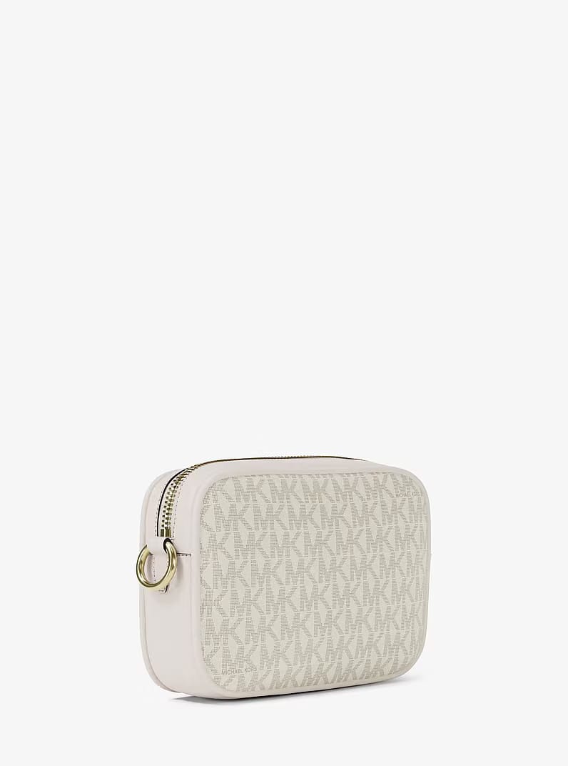 Michael Kors Jet Set Small Signature Logo Camera Crossbody Bag Lt Crm Multi