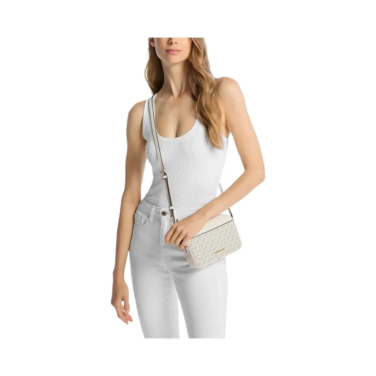 Michael Kors Jet Set Small Signature Logo Camera Crossbody Bag Lt Crm Multi – image 4 of 5 Michael Kors Jet Set Small Signature Logo Camera Crossbody Bag Lt Crm Multi – image 4 of 5