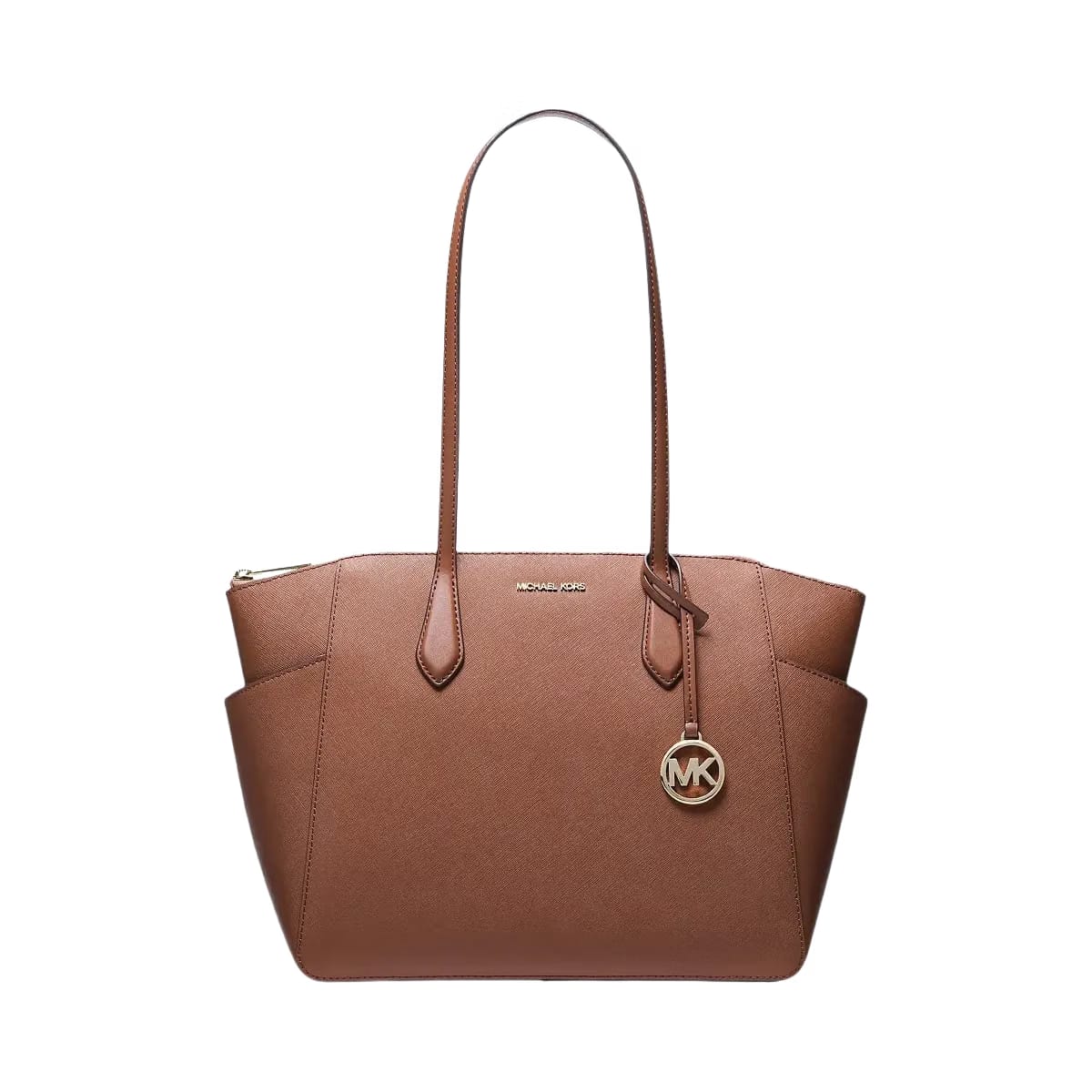 Michael Kors Marilyn Medium Saffiano Leather Tote Bag Luggage