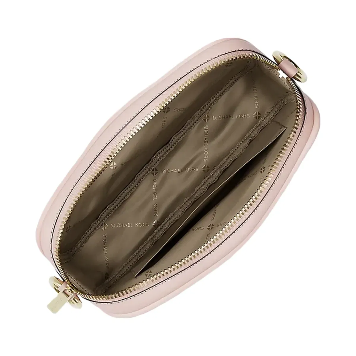 Michael Kors Jet Set Small Signature Logo Camera Crossbody Bag Powder Blush