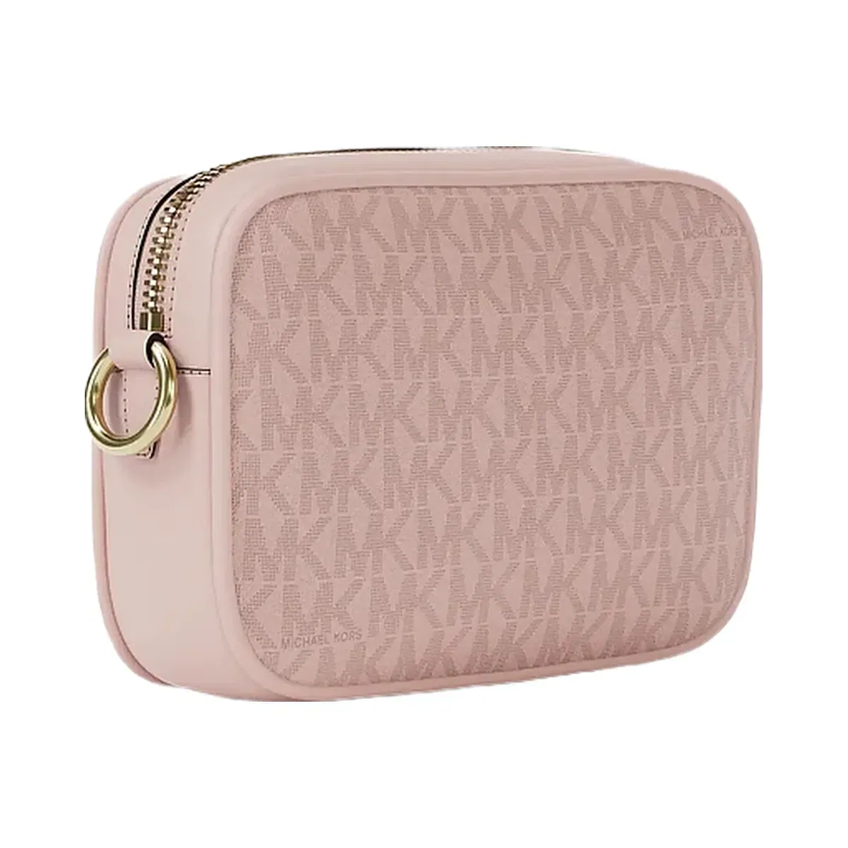 Michael Kors Jet Set Small Signature Logo Camera Crossbody Bag Powder Blush