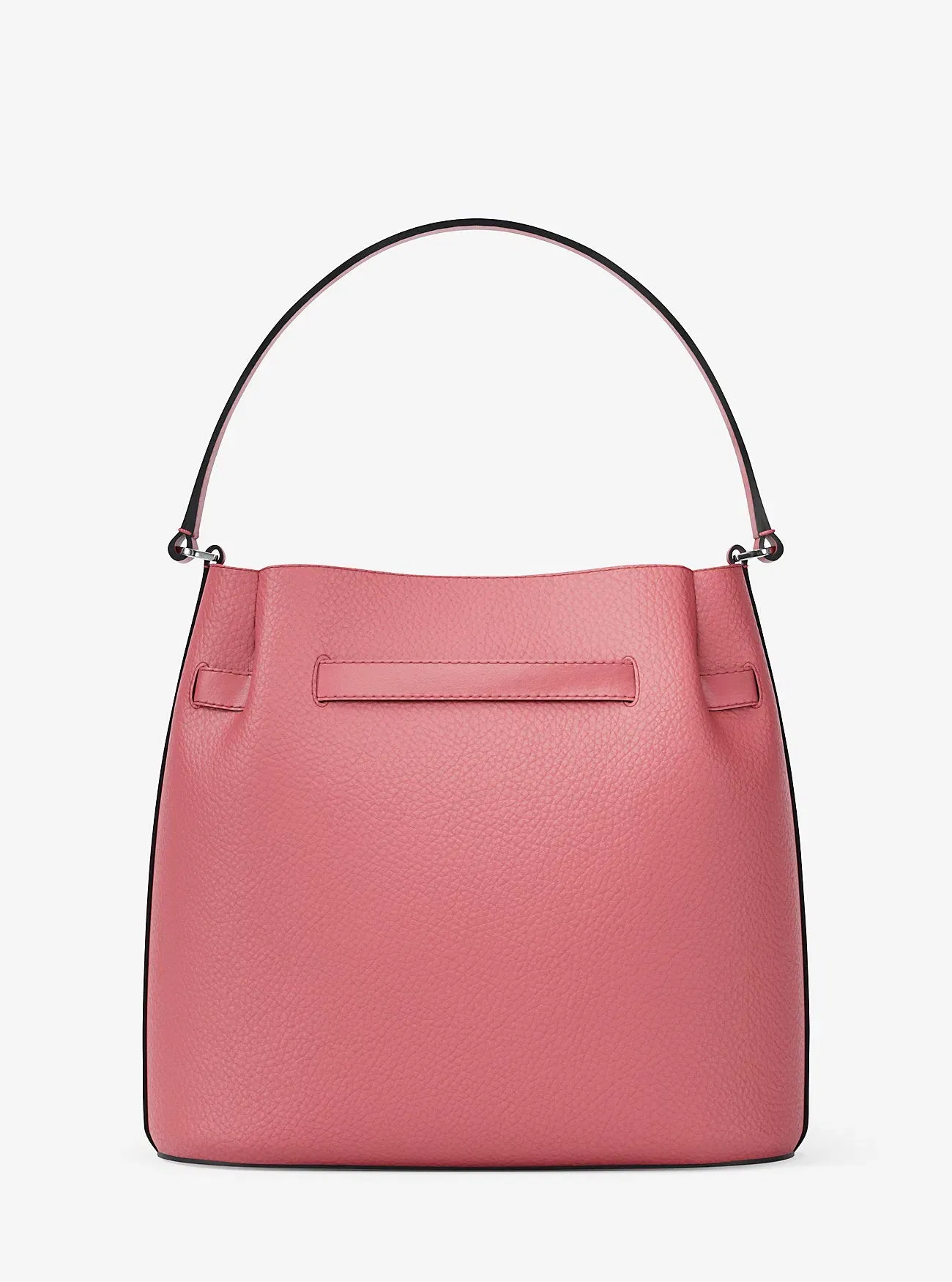 Michael Kors Carson Medium Pebbled Leather Convertible Bucket Crossbody Bag Hibiscus