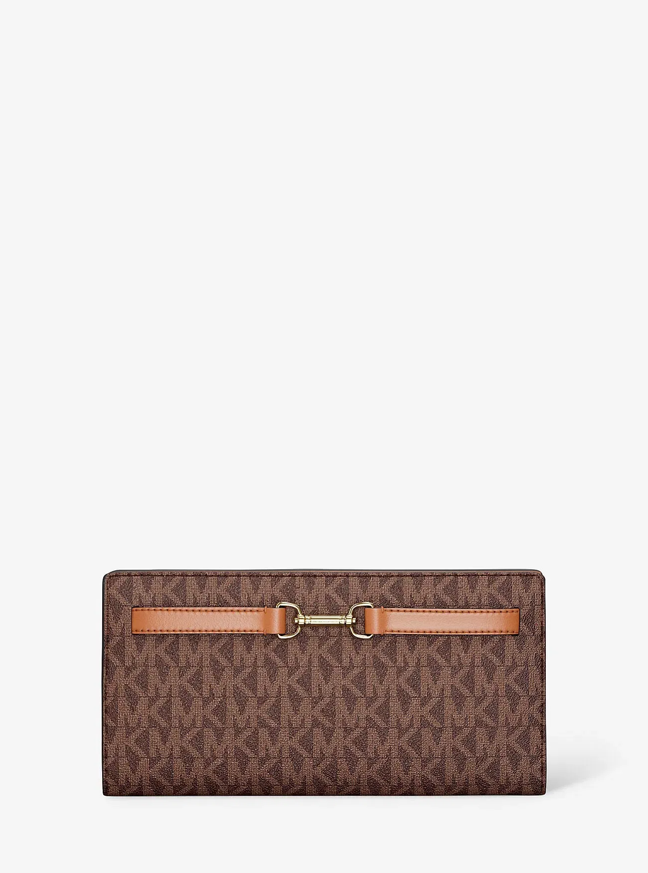 Michael Kors Carson Large Signature Logo Wallet Brown