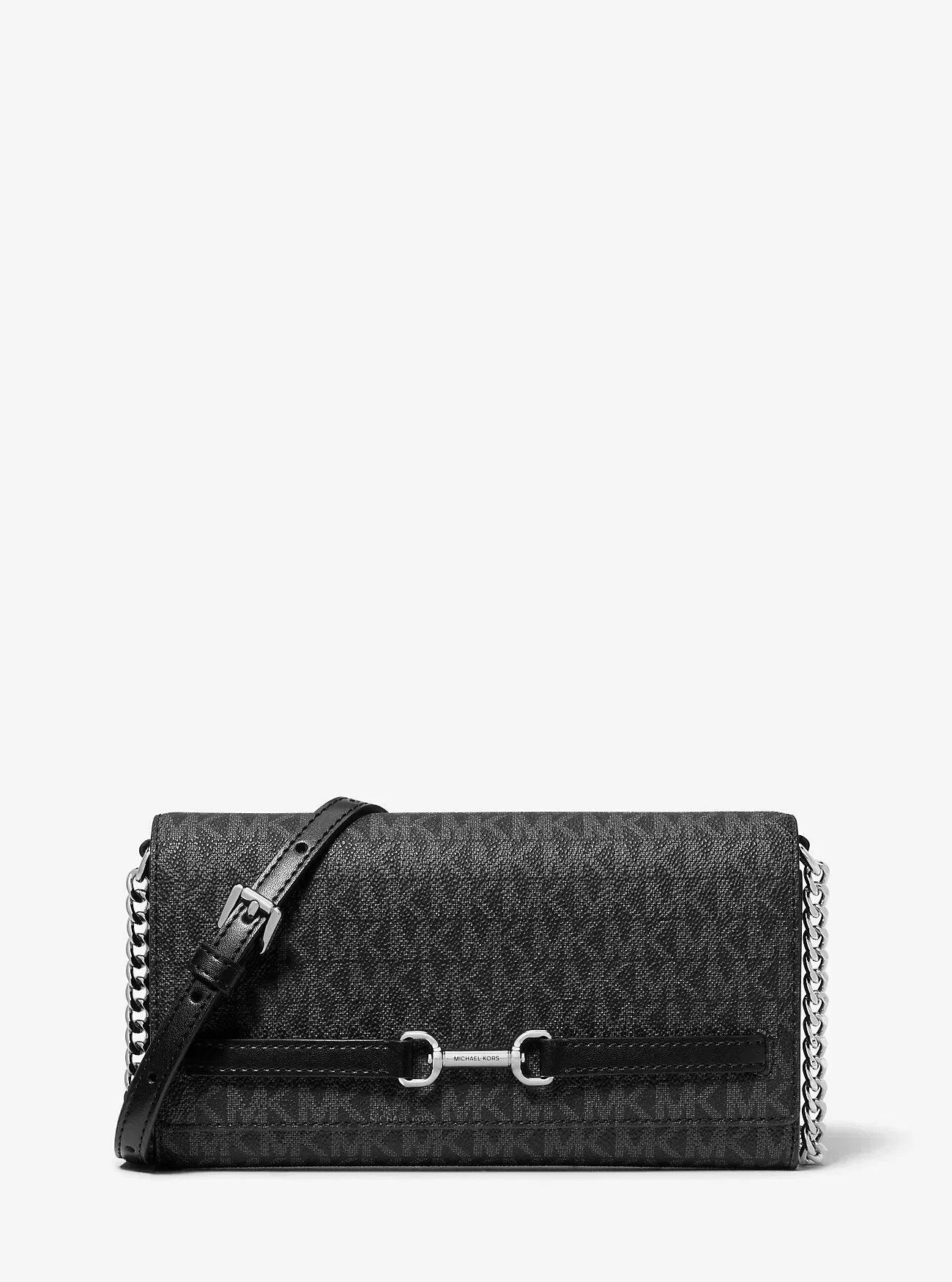 Michael Kors Carson Large Signature Logo Convertible Crossbody Bag Black
