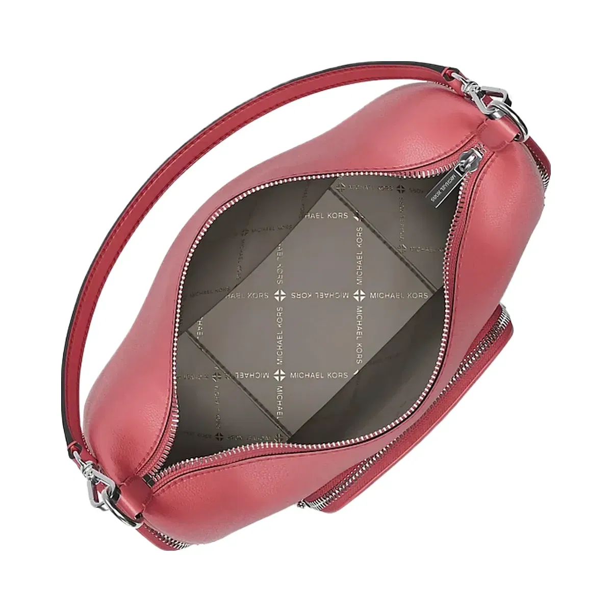 Michael Kors Merritt Medium Pebbled Leather Convertible Shoulder Bag Hibiscus