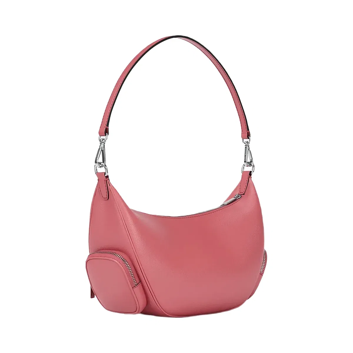 Michael Kors Merritt Medium Pebbled Leather Convertible Shoulder Bag Hibiscus