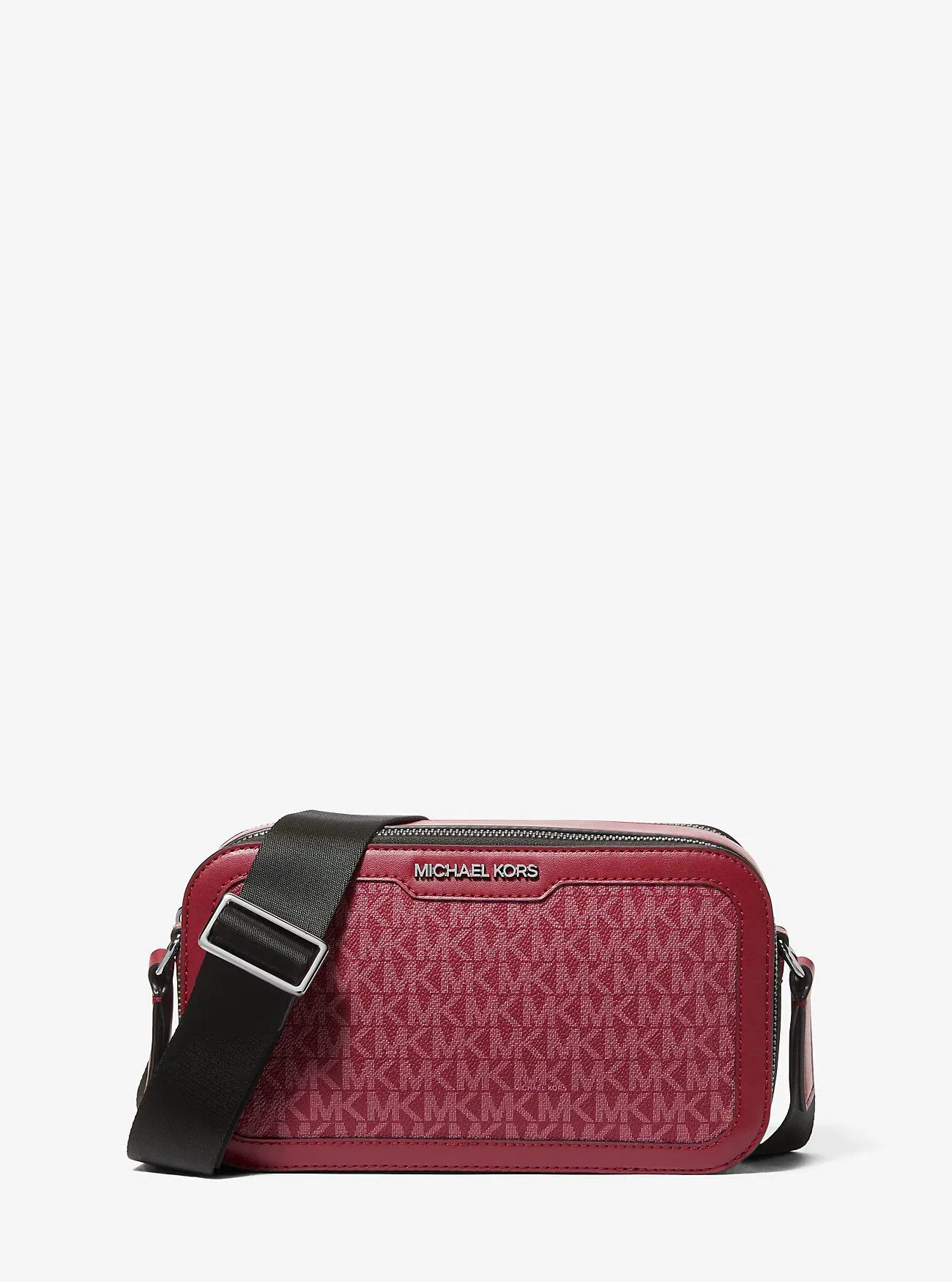 Michael Kors Cooper Signature Logo Crossbody Bag Cherry