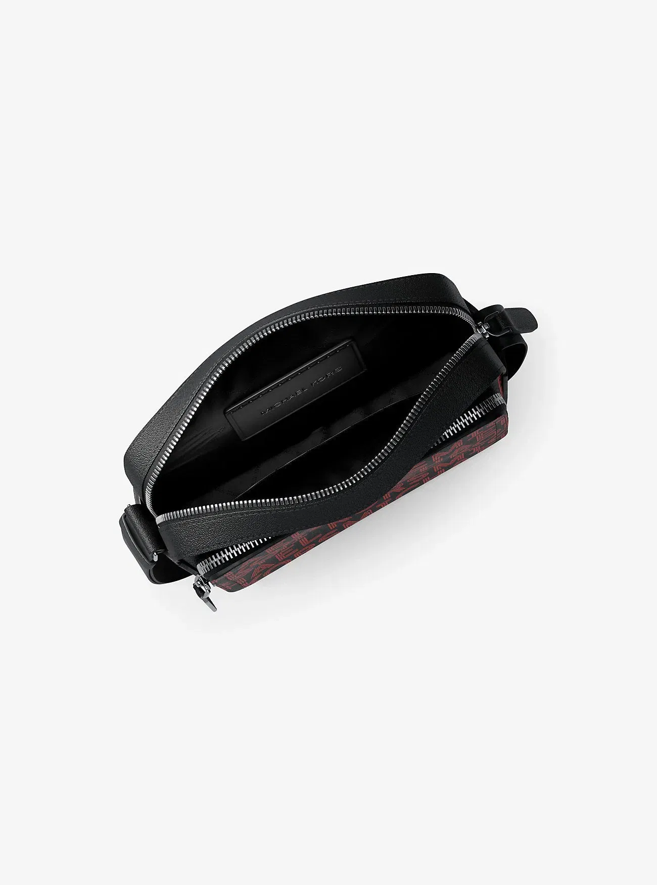 Michael Kors Cooper Graphic Logo Flight Bag Bright Red