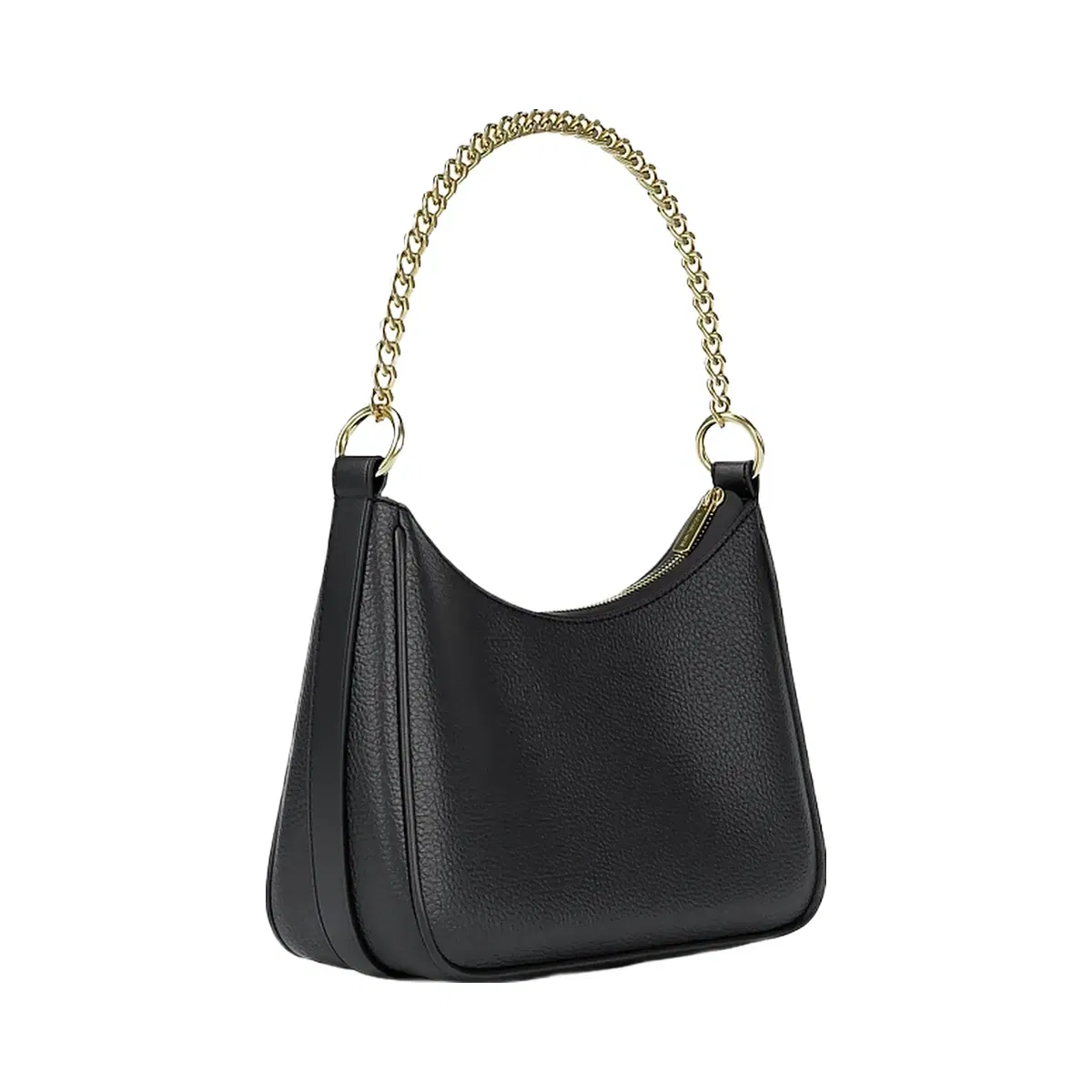 Michael Kors Jet Set Large Pebbled Leather Convertible Crossbody Bag Black