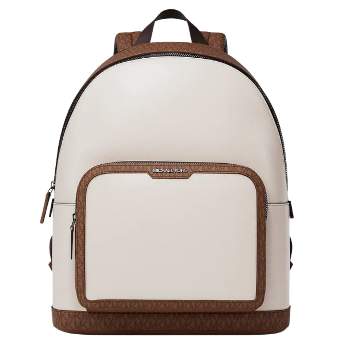 Michael Kors Cooper Medium Pebbled Leather and Signature Logo Commuter Backpack Moss