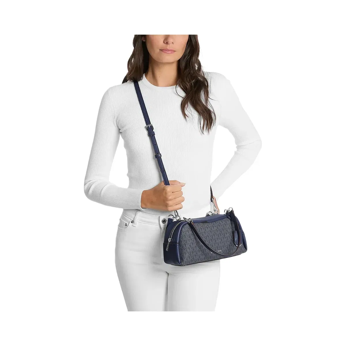 Michael Kors Cecily Small Signature Logo Shoulder Bag Admiral
