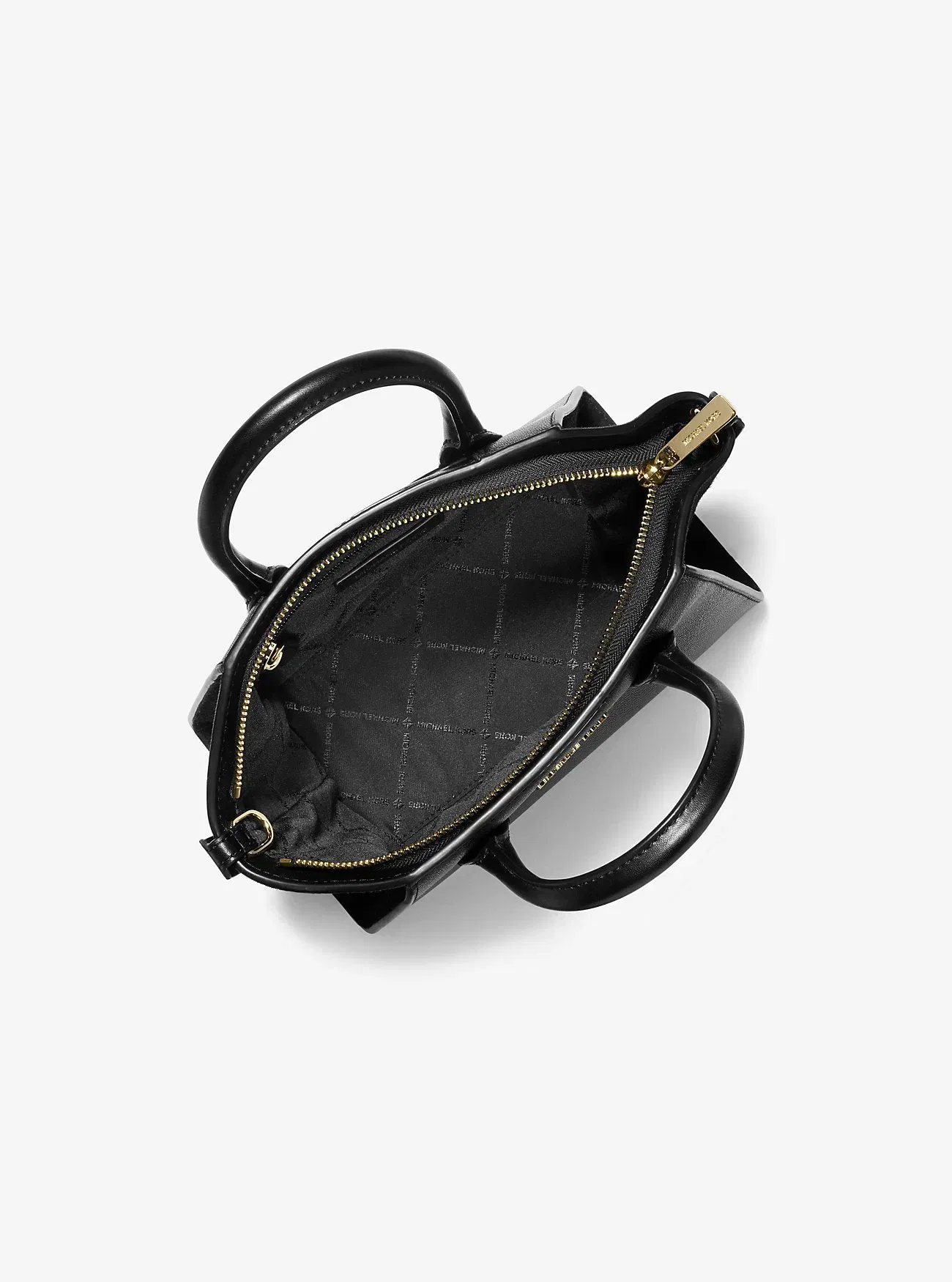 Michael Kors Avril Small Pebbled Leather Satchel Black
