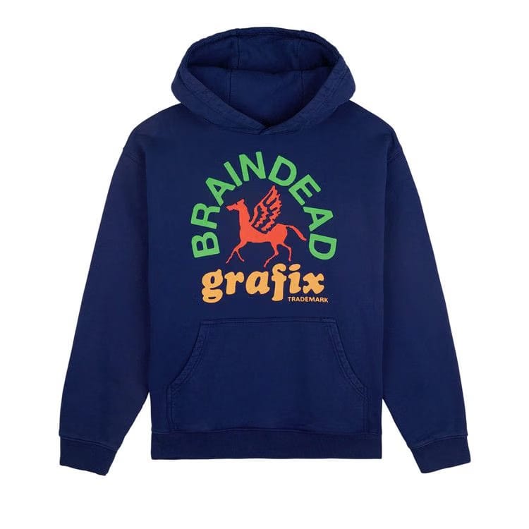 Brain Dead Grafix Hoodie Navy