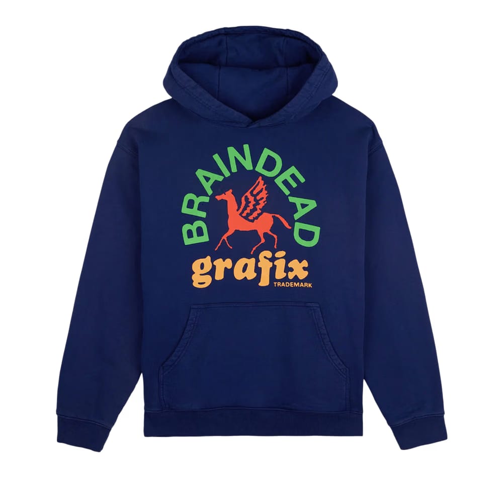 Brain Dead Grafix Hoodie Navy