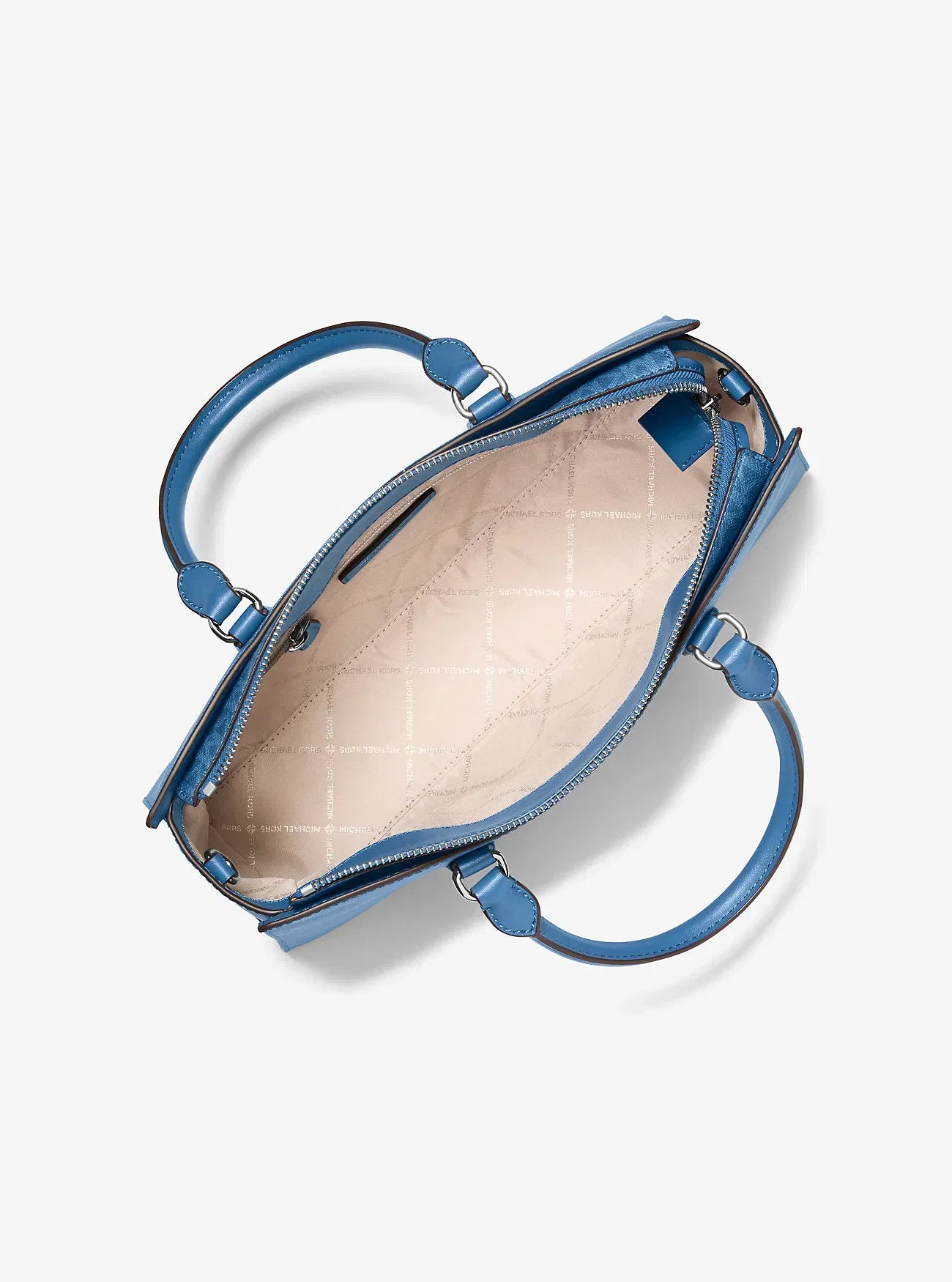 Michael Kors Arden Medium Top-Zip Satchel Galaxy Blue