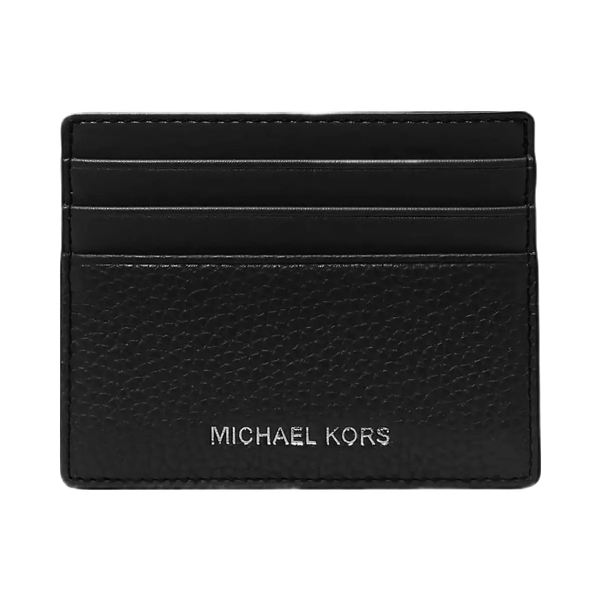 Michael Kors Cooper Pebbled Leather Tall Card Case Black