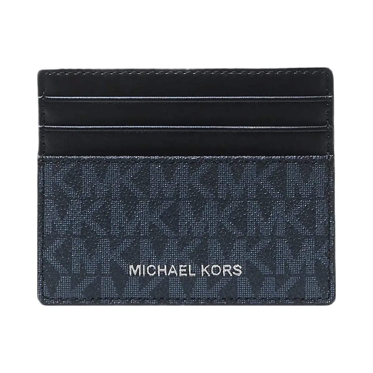 Michael Kors Cooper Signature Logo Card Case Admrl-Plblue
