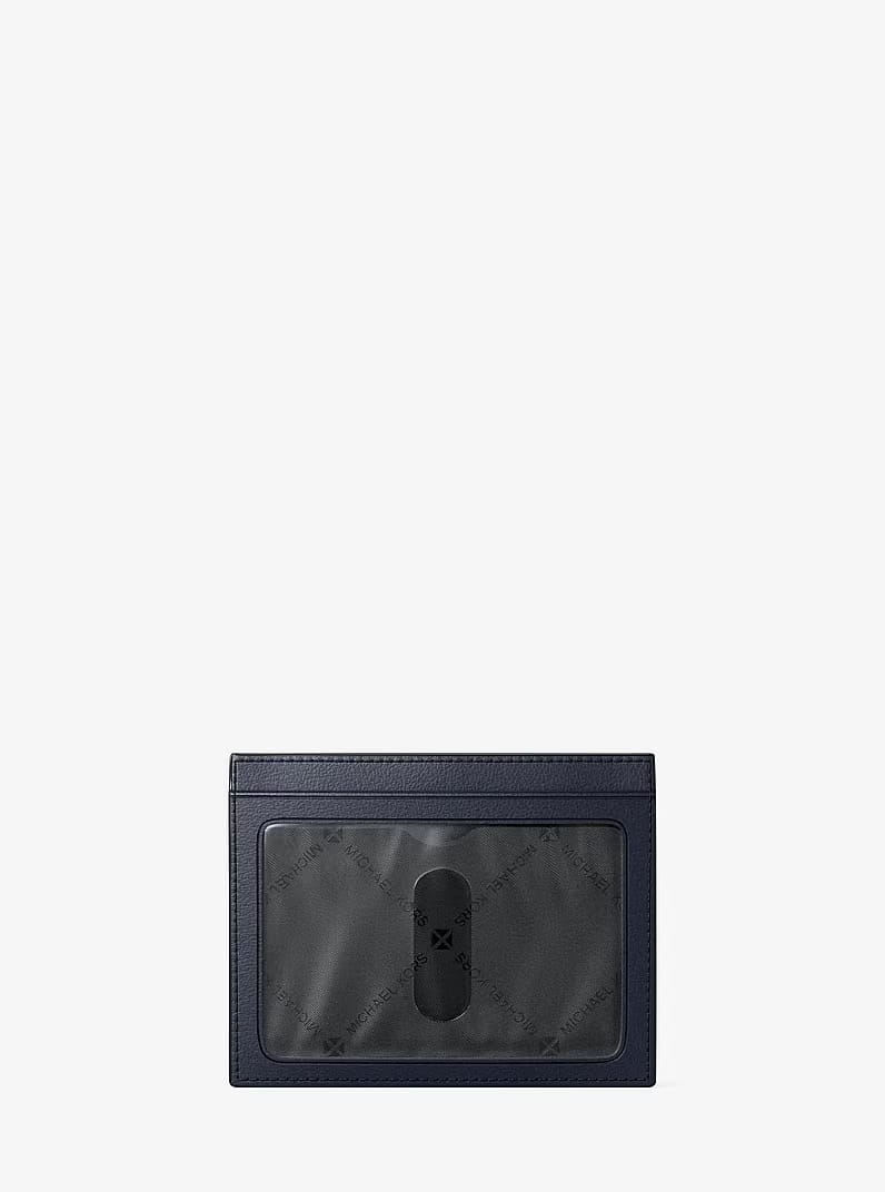 Michael Kors Cooper Signature Logo Card Case Admrl-Plblue