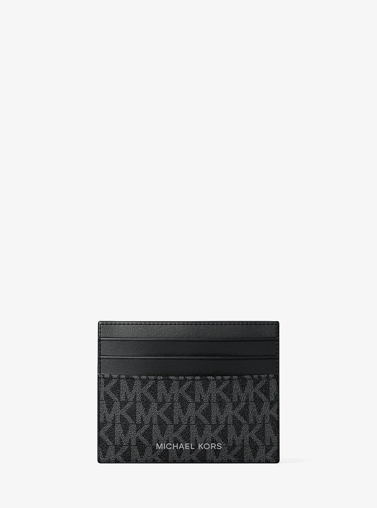 Michael Kors Cooper Signature Logo Card Case Black