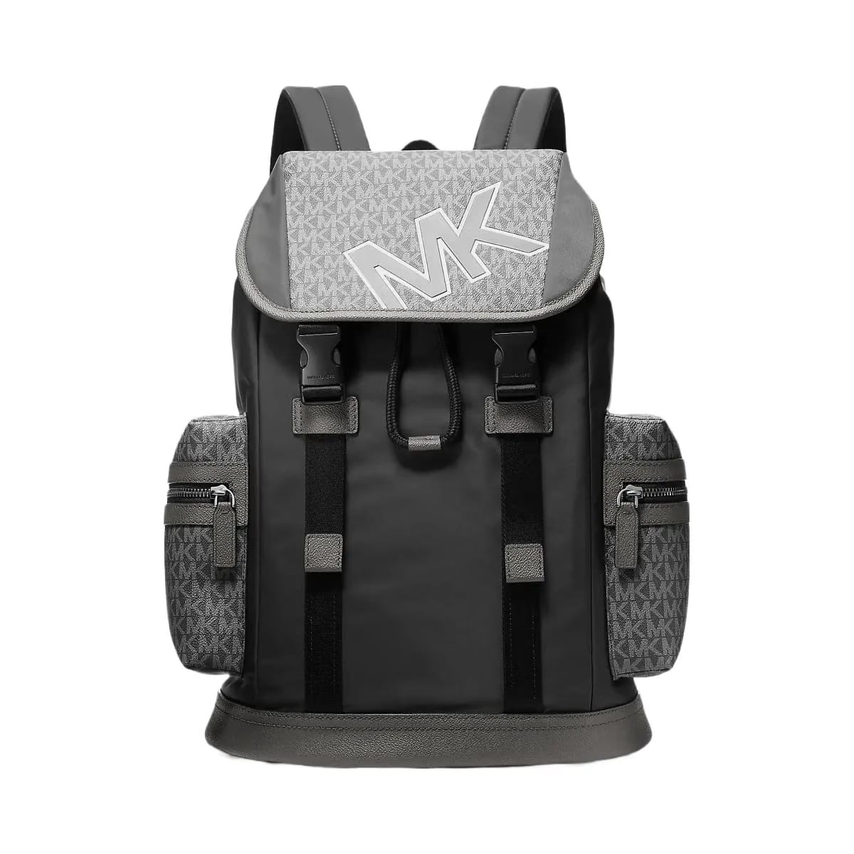 Michael Kors Cooper Signature Logo and Nylon Backpack Gunmetal