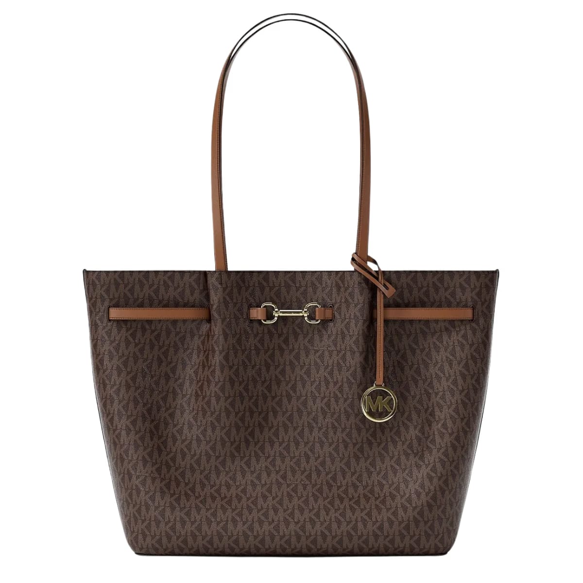 Michael Kors Carson Large Signature Logo Tote Bag Brown