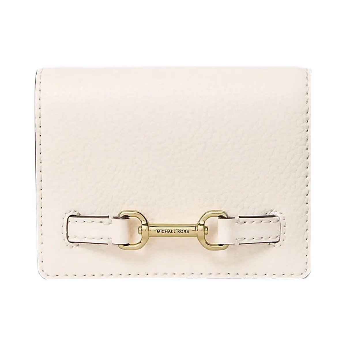 Michael Kors Carson Small Pebbled Leather Wallet Lt Cream