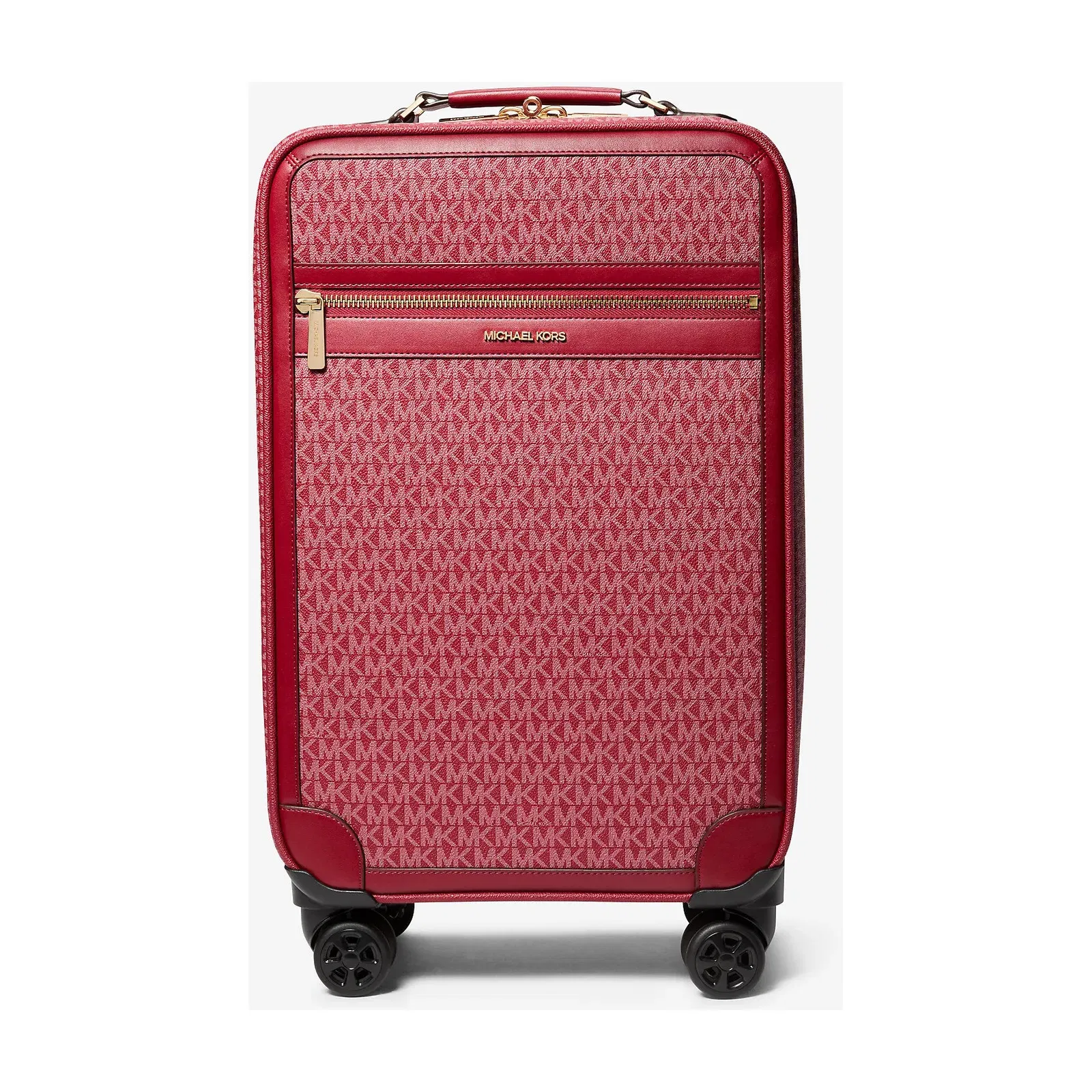 Michael Kors Jet Set Travel Small Signature Logo Suitcase Cherry