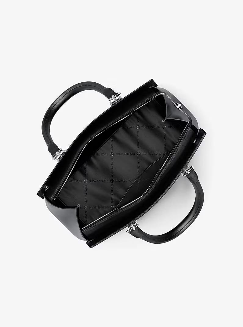 Michael Kors Marilyn Medium Saffiano Leather Satchel Black